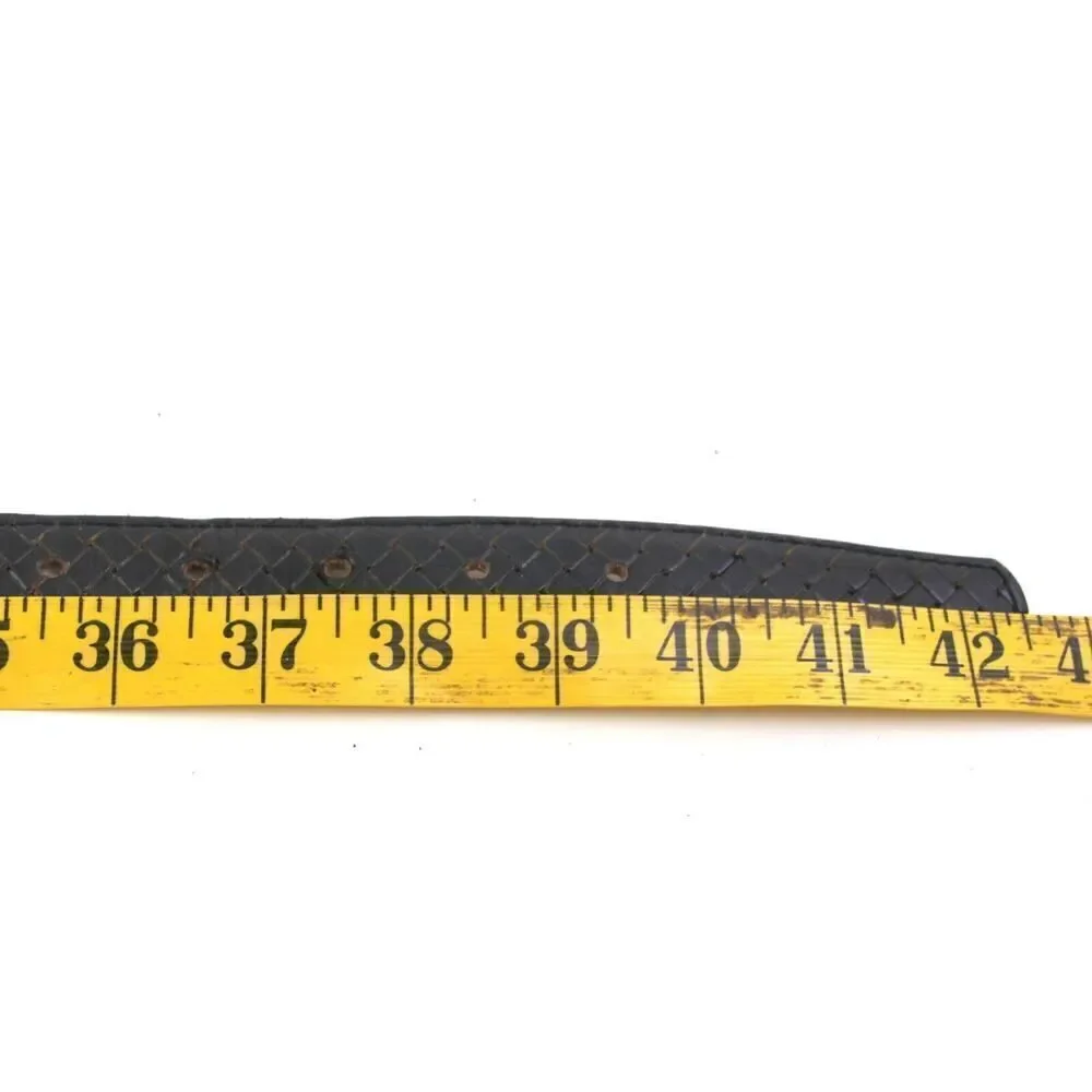 BRAIDED BLACK GENUINE LEATHER 7/8